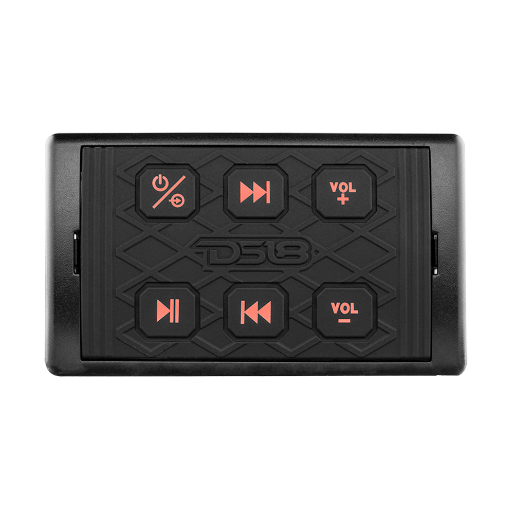 DS18 Marine Waterproof Bluetooth Streaming Audio Receiver Square Controller fAndroid iPhone BTRCSQ